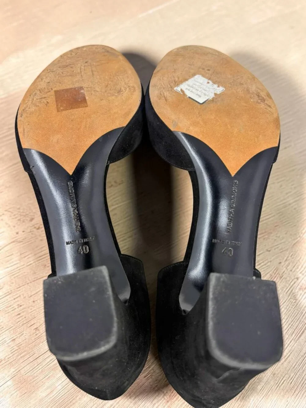 Tabitha Simmons Jerry Black Kid Suede Heeled Sandal‎